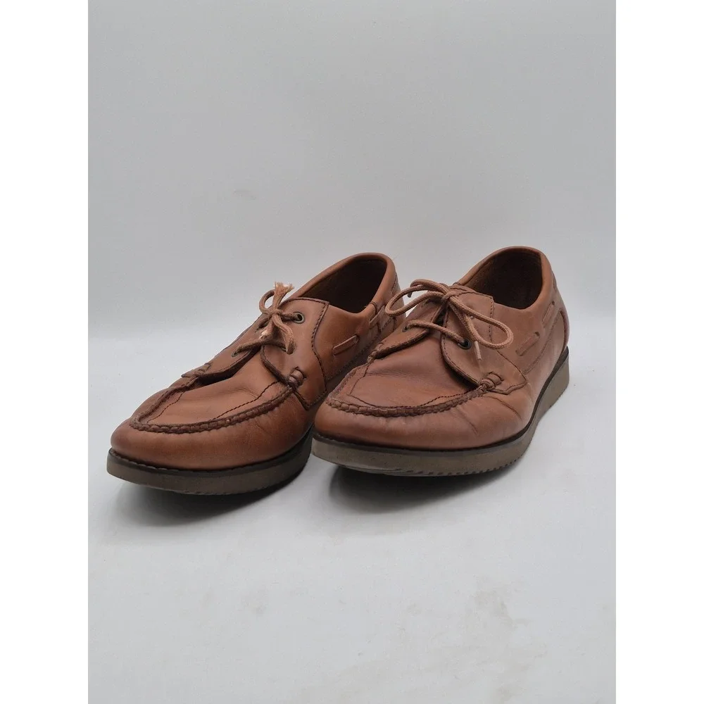 Florsheim Shoes Mens Size‎ 10.5 Brown Leather Boat Moc Toe Comfort Casual 70724